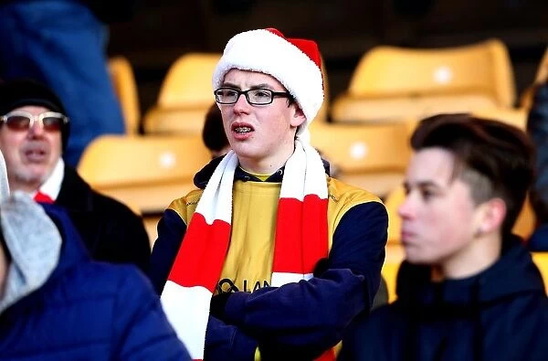 Bristol City Fans at Molineux: A Sea of Passion in Sky Bet Championship Clash against Wolverhampton Wanderers (December 2016)