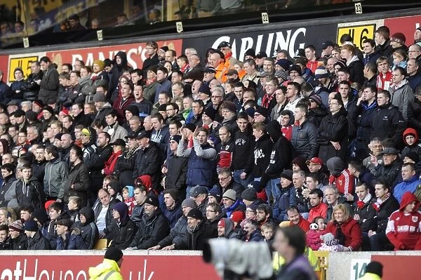 Bristol City Fans at Molineux Stadium: Wolverhampton Wanderers vs. Bristol City, Sky Bet League One (2014)