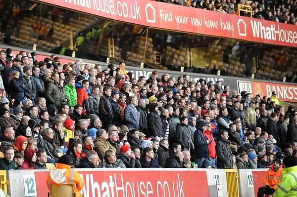 Bristol City Fans at Molineux Stadium during Wolverhampton Wanderers vs. Bristol City, Sky Bet League One Match (January 25, 2014)
