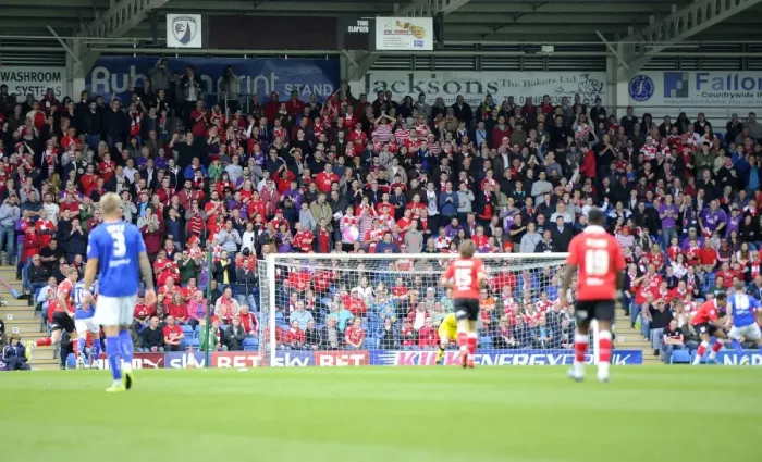 Framed Print : Bristol City Fans Pack Proact Stadium for Chesterfield Clash, League One Showdown Framed Print : Bristol City Fans Pack Proact Stadium for Chesterfield Clash, League One Showdown
