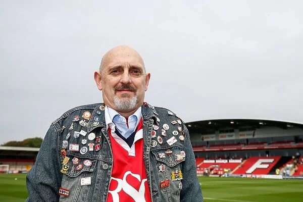 Bristol City Fan's Passionate Pin Badge Collection: A Sight at Fleetwood Town Match