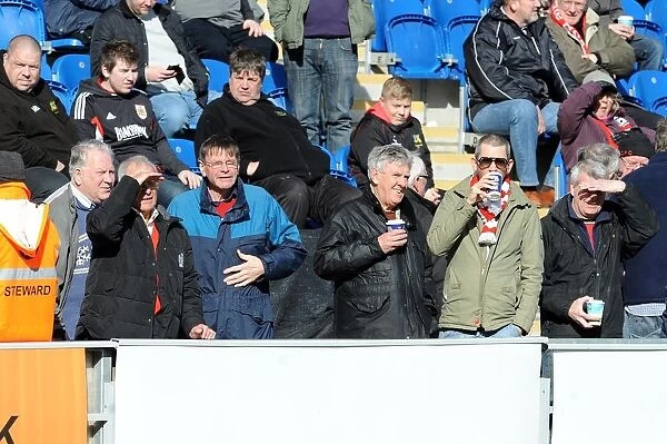 Bristol City Fans Passionate Support at Colchester United vs. Bristol City, Sky Bet League One (22 / 03 / 2014)