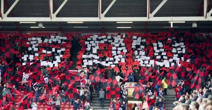 Framed Print : Bristol City Fans Pay Tribute to Gerry Gow with Flags and Banners at Ashton Gate Stadium