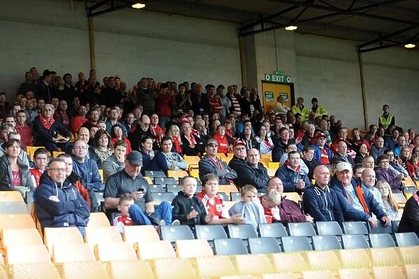Bristol City Fans at Port Vale's Vale Park during Sky Bet League 1 Match, October 2013