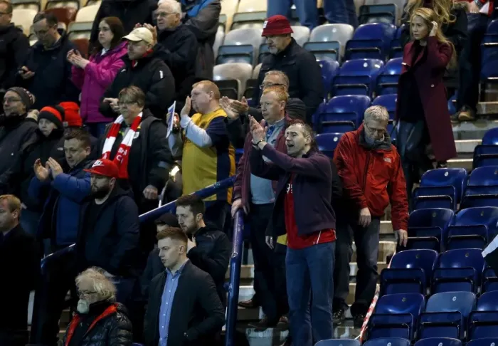 Framed Print : Bristol City Fans at Preston North End: Sky Bet Championship Clash at Deepdale (04.04.2017)