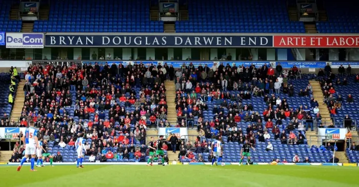 Framed Print : Bristol City Fans Rally at Ewood Park during Sky Bet Championship Match, April 2016