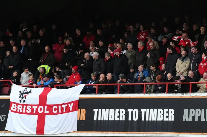 Framed Print : Bristol City Fans Rally at Griffin Park during Championship Match, April 2016 Framed Print : Bristol City Fans Rally at Griffin Park during Championship Match, April 2016