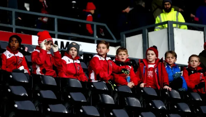 Framed Print : Bristol City Fans Rally at iPro Stadium During Derby County Match, February 2017 Framed Print : Bristol City Fans Rally at iPro Stadium During Derby County Match, February 2017