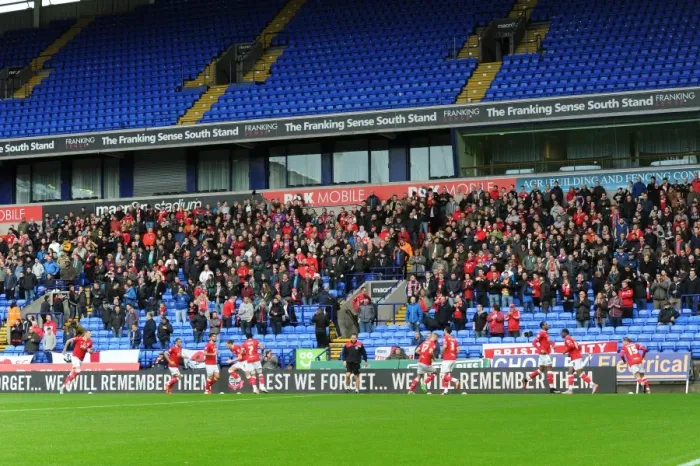 Framed Print : Bristol City Fans Rally at Macron Stadium during Sky Bet Championship Match against Bolton Wanderers Framed Print : Bristol City Fans Rally at Macron Stadium during Sky Bet Championship Match against Bolton Wanderers