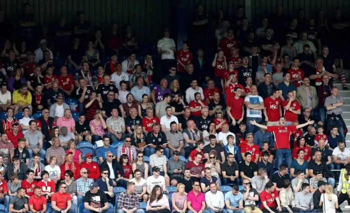 Framed Print : Bristol City Fans Rally at QPR vs. Bristol City, Sky Bet Championship (07.05.2016) Framed Print : Bristol City Fans Rally at QPR vs. Bristol City, Sky Bet Championship (07.05.2016)