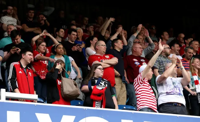 Framed Print : Bristol City Fans Rally at QPR vs. Bristol City, Sky Bet Championship (07.05.2016) Framed Print : Bristol City Fans Rally at QPR vs. Bristol City, Sky Bet Championship (07.05.2016)