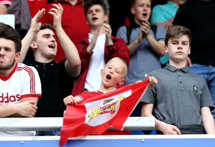 Framed Print : Bristol City Fans Rally at QPR vs. Bristol City, Sky Bet Championship (07.05.2016) Framed Print : Bristol City Fans Rally at QPR vs. Bristol City, Sky Bet Championship (07.05.2016)
