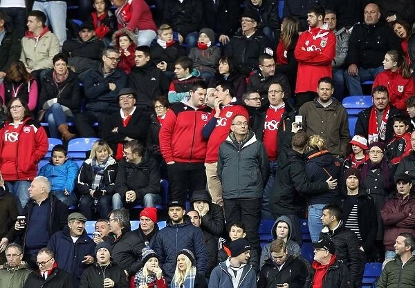 Bristol City Fans at Reading's Madejski Stadium during Sky Bet Championship Match, 2016