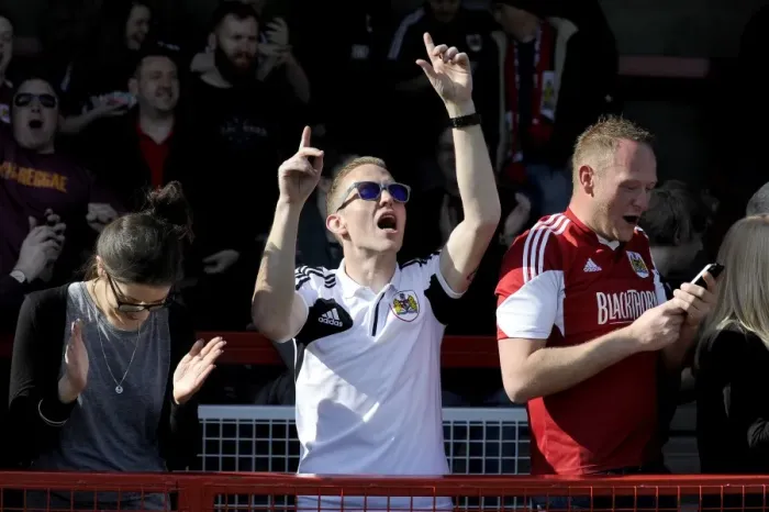 Framed Print : Bristol City Fans Rejoice: Rivals Bristol Rovers Relegated from League Two Framed Print : Bristol City Fans Rejoice: Rivals Bristol Rovers Relegated from League Two