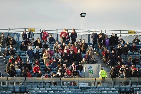 Bristol City Fans Roar at Priestfield Stadium during Sky Bet League One Clash against Gillingham (December 2014)