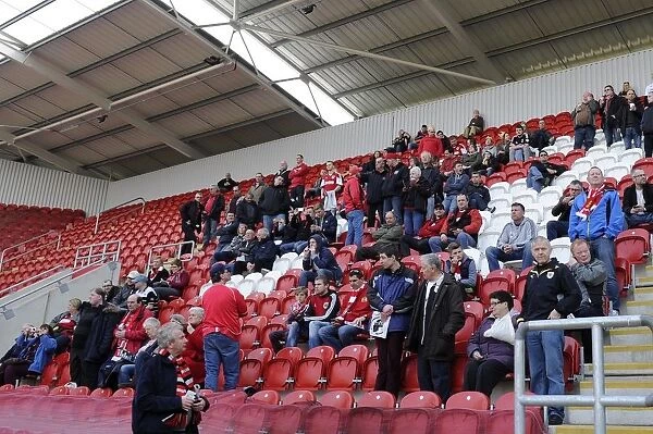 Bristol City Fans at Rotherham United's New York Stadium, 2014 (Rotherham United v Bristol City, Sky Bet League One)