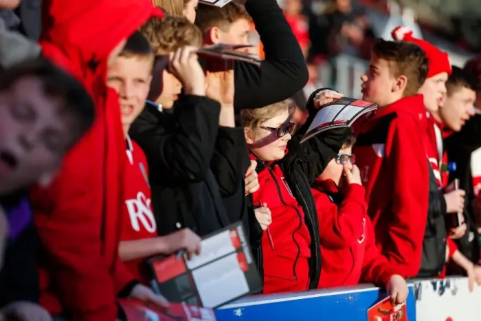 Framed Print : Bristol City Fans Soak Up Sunshine Before Derby County Match, 2016 (Ashton Gate Stadium)