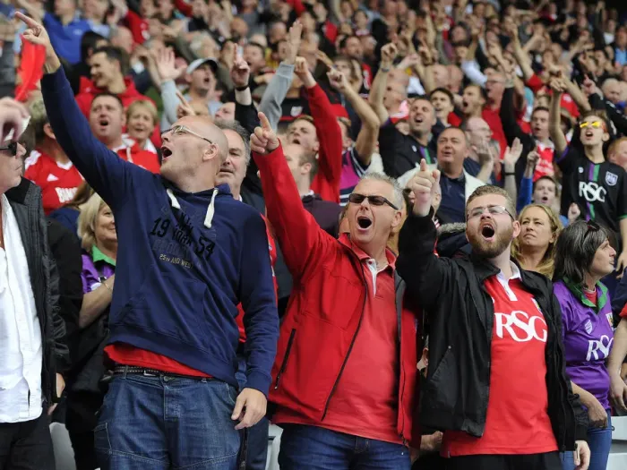 Framed Print : Bristol City Fans at St. Andrews Stadium during Birmingham City vs. Bristol City Championship Match, September 12, 2015