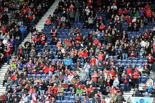Bristol City Fans in Full Support at Preston North End vs. Bristol City, Sky Bet League One (11 / 04 / 2015)