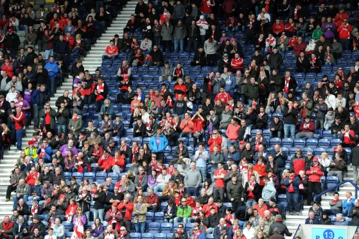 Framed Print : Bristol City Fans in Full Support at Preston North End vs. Bristol City, Sky Bet League One (11 / 04 / 2015) Framed Print : Bristol City Fans in Full Support at Preston North End vs. Bristol City, Sky Bet League One (11 / 04 / 2015)