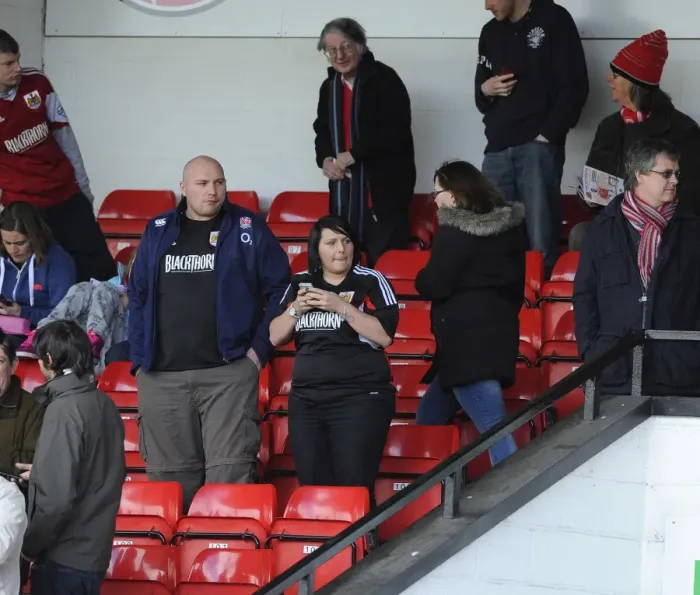 Framed Print : Bristol City Fans in Full Support at Walsall vs. Bristol City, Sky Bet League One (12 / 04 / 2014)