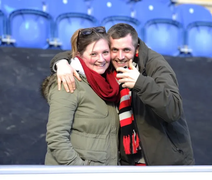 Framed Print : Bristol City Fans in Full Swing: Colchester United vs. Bristol City, Sky Bet League One (22 / 03 / 2014)