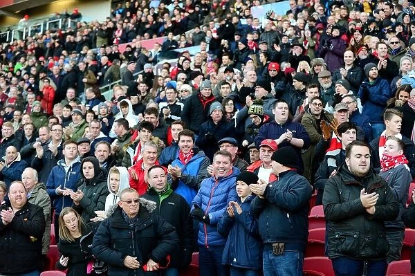 Bristol City Fans in Full Swing: The Excitement of Ashton Gate during Bristol City vs Reading (02.01.2017, Sky Bet Championship)