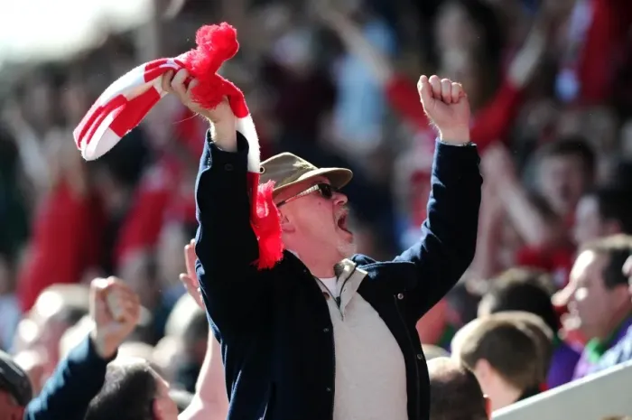 Framed Print : Bristol City Fans Thrilling Away Day Experience at Proact Stadium (April 2015)