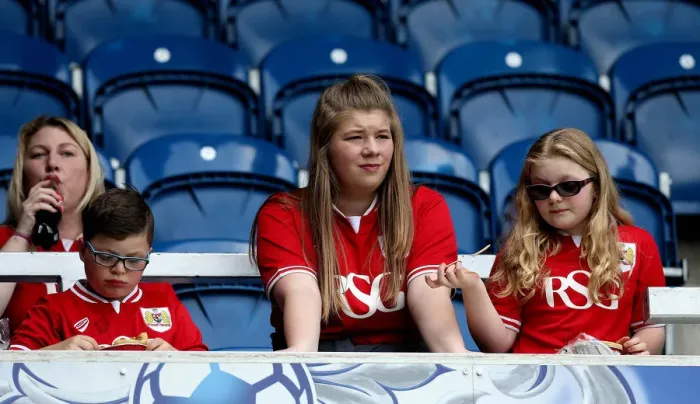 Framed Print : Bristol City Fans Unite at QPR vs. Bristol City, Sky Bet Championship (07.05.2016)