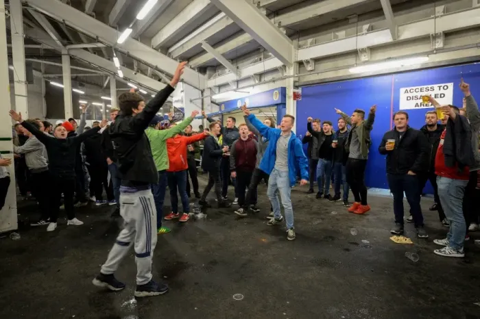 Framed Print : Bristol City Fans Unite: A Sea of Color in Cardiff Stadium Framed Print : Bristol City Fans Unite: A Sea of Color in Cardiff Stadium