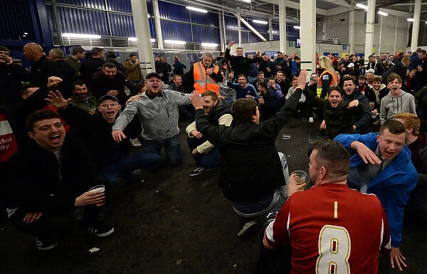 Bristol City Fans Unite: A Sea of Scarves at Cardiff City Stadium