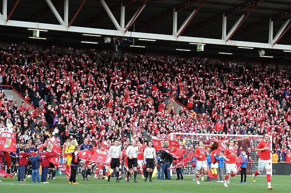 Bristol City Fans Unite: Waving Scarves at Ashton Gate as Team's Face Off Against West Ham United in FA Cup Fourth Round