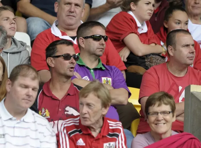 Framed Print : Bristol City Fan's Unwavering Passion at Notts County vs. Bristol City, Sky Bet League One (31 / 08 / 2014)