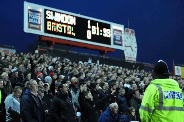 Framed Print : Bristol City Fans Unwavering Spirit: Singing Through Adversity After Going Down 1-0