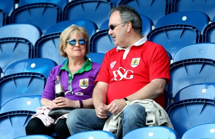 Framed Print : Bristol City Fans Unwavering Support at Queens Park Rangers vs. Bristol City (07.05.16)