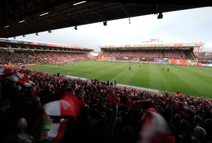 Framed Print : Bristol City Fans Wave 12, 000 Scarfs During FA Cup Match Against West Ham United Framed Print : Bristol City Fans Wave 12, 000 Scarfs During FA Cup Match Against West Ham United
