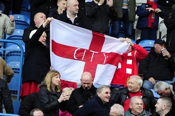 Bristol City Fans Waving City Flag at Carlisle United Match, October 2013
