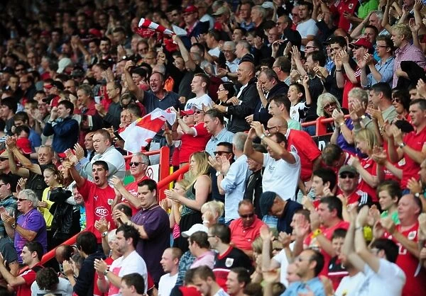 Bristol City Fans Go Wild: Celebrating Pearson's Goal vs. Cardiff City (August 25, 2012)