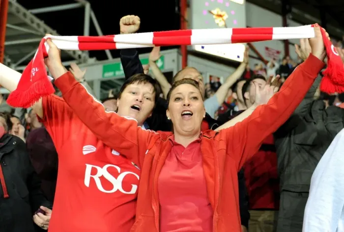 Framed Print : Bristol City Fans Go Wild: Joe Bryan Scores the Winning Goal Against Swindon Town, April 2015 Framed Print : Bristol City Fans Go Wild: Joe Bryan Scores the Winning Goal Against Swindon Town, April 2015