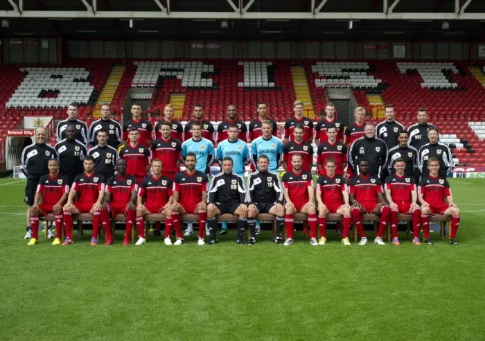 Framed Print : Bristol City FC 2012-2013 Squad: The Men Behind the Scenes