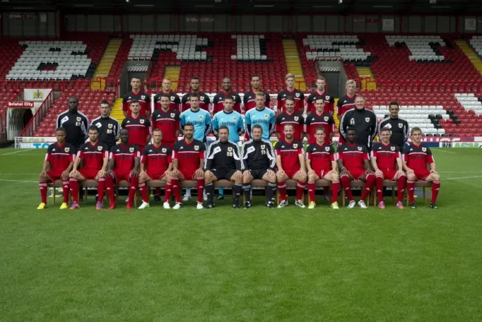 Framed Print : Bristol City FC 2012-2013 Squad: Pre-Season Team Photo at Ashton Gate