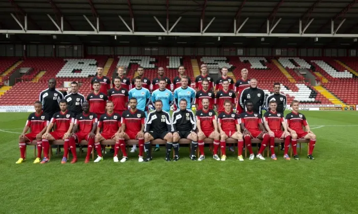 Framed Print : Bristol City FC: 2012-2013 Squad - United at Ashton Gate