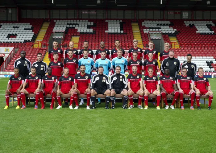 Framed Print : Bristol City FC 2012-2013 Squad: United at Ashton Gate - Pre-Season Team Photo
