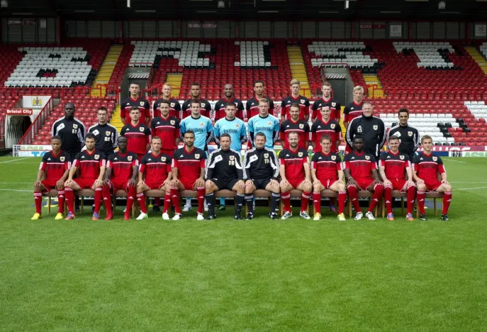 Framed Print : Bristol City FC 2012-2013 Squad: United at Ashton Gate - Pre-Season Team Photo