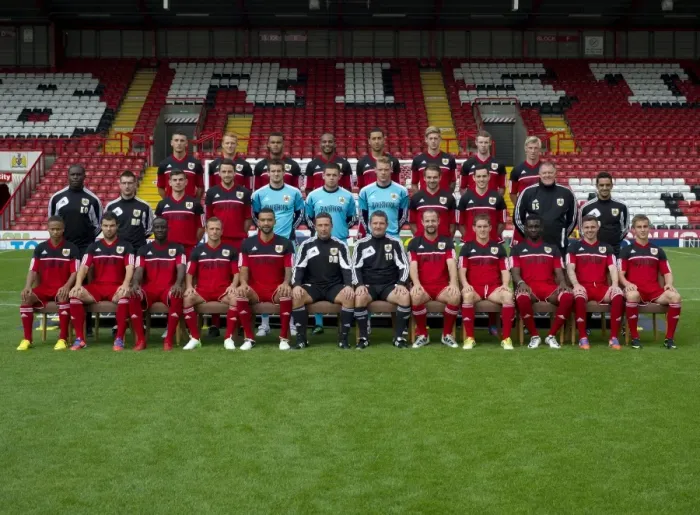 Framed Print : Bristol City FC 2012-2013 Squad: United at Ashton Gate - Pre-Season Team Photo