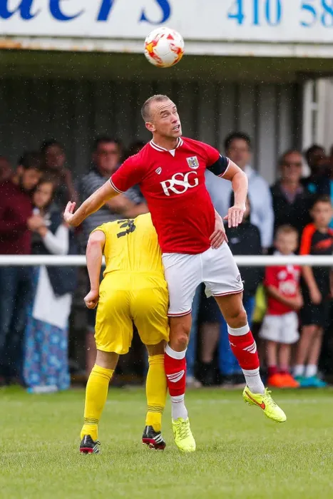 Framed Print : Bristol City FC: Aaron Wilbraham in Action during Preseason Community Match vs. Brislington, July 2015 Framed Print : Bristol City FC: Aaron Wilbraham in Action during Preseason Community Match vs. Brislington, July 2015