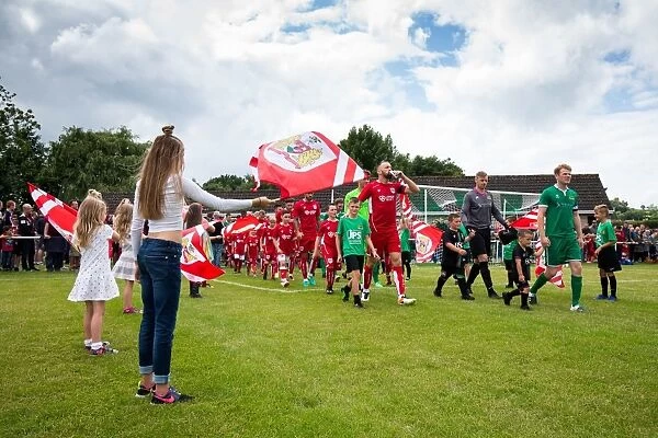 Bristol City FC: Aaron Wilbraham Leads Out Teams at Hengrove Athletic Pre-Season Match