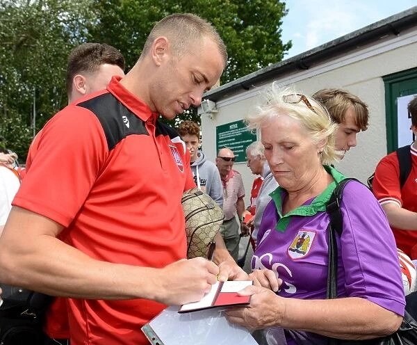 Bristol City FC: Aaron Wilbraham Signing Autographs at Pre-Season Friendly, 2015