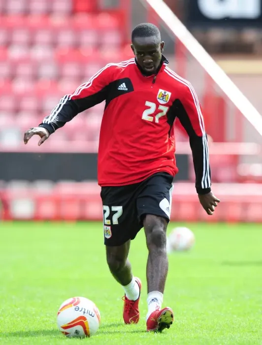 Framed Print : Bristol City FC: Albert Adomah at Pre-Season Open Day