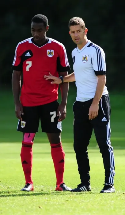 Framed Print : Bristol City FC: Alex Russell Addresses Players During Training Session Framed Print : Bristol City FC: Alex Russell Addresses Players During Training Session